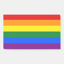 Notas con la bandera arcoiris del orgullo LGBT