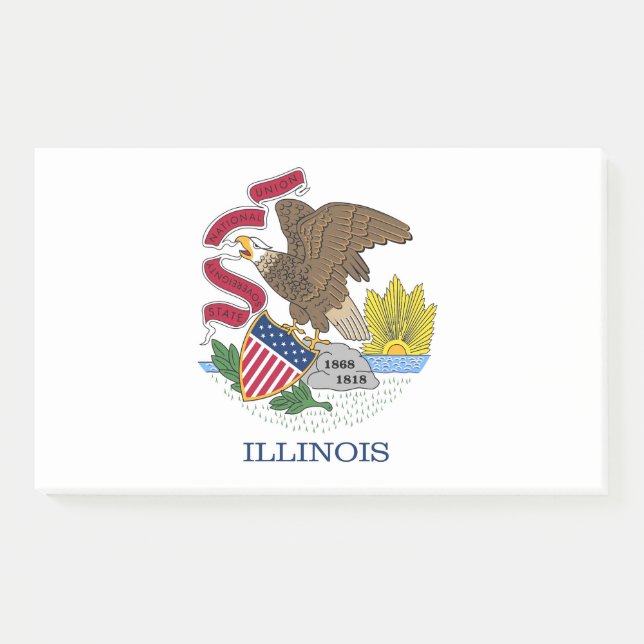 Notas con pabellón de Illinois, EE.UU. (Anverso)