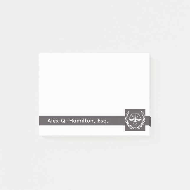Notas de abogado personalizadas (Anverso)