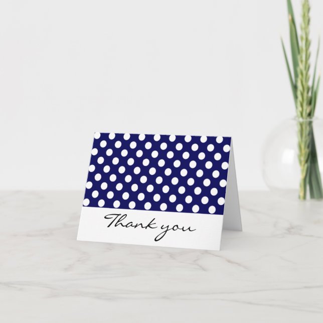 Notas de agradecimiento a Navy y White Polka Dot (Anverso)