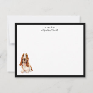 Notas de agradecimiento de Basset Hound Personaliz