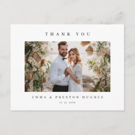 Notas de agradecimiento de boda modernas con foto