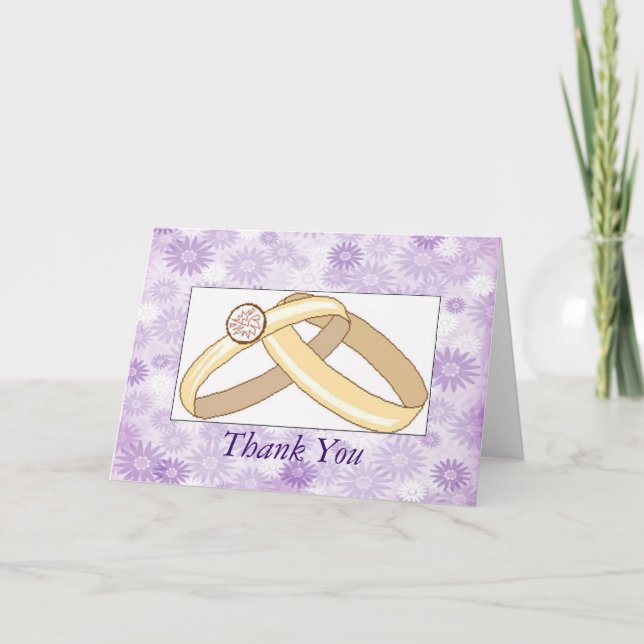 Notas de agradecimiento de boda Ring (Anverso)