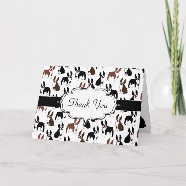 Notas de agradecimiento de Boston Terrier (Anverso)