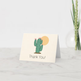 Notas de agradecimiento de cactus lindos del suroe