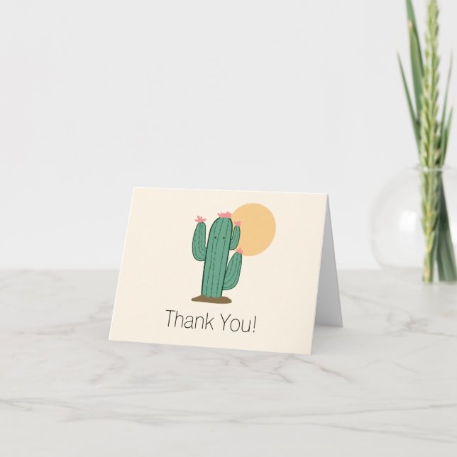 Notas de agradecimiento de cactus lindos del suroe (Anverso)