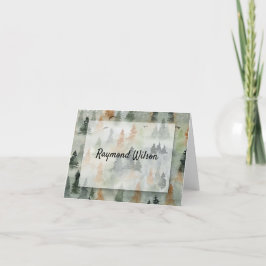 Notas de agradecimiento de Misty Forest Masculine 