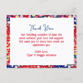 Notas de agradecimiento de regalo de boda