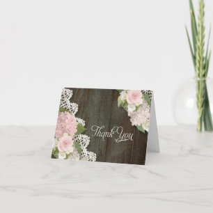 Notas de Agradecimiento Hortensias Rosadas Florale