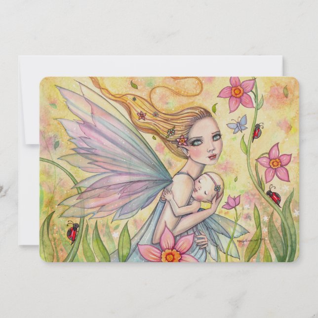 Notas de agradecimiento para Baby Shower Hada de l (Anverso)
