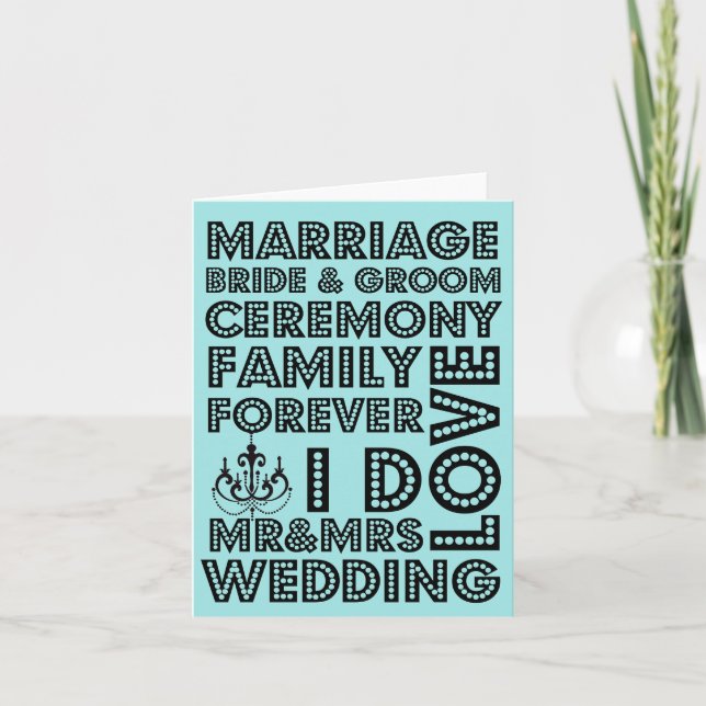 Notas de agradecimiento para bodas al estilo de La (Anverso)