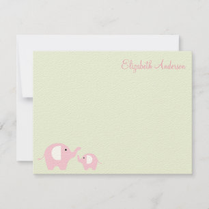 Notas de agradecimiento para la madre elefante y e
