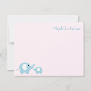 Notas de agradecimiento para la madre elefante y e
