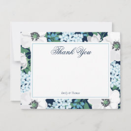 Notas de agradecimiento personalizadas del Rosa Bl