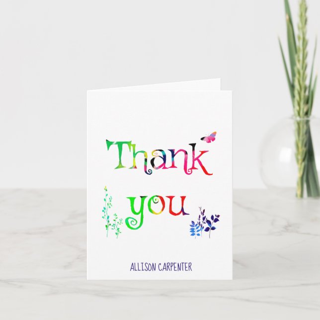Notas de agradecimiento personalizadas, Letras Arc (Anverso)