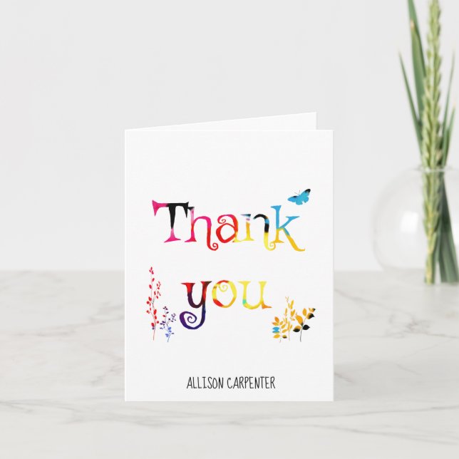 Notas de agradecimiento personalizadas, Letras Arc (Anverso)