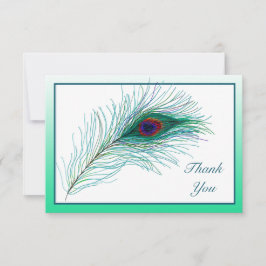 Notas de agradecimiento, plumas de pavo real