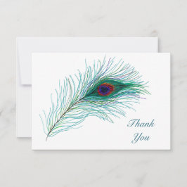 Notas de agradecimiento, plumas de pavo real