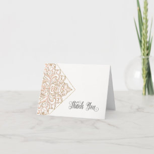 Notas de agradecimiento sofisticada boda romántica