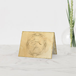 Notas de agradecimiento Tea Stained Vintage Weddin