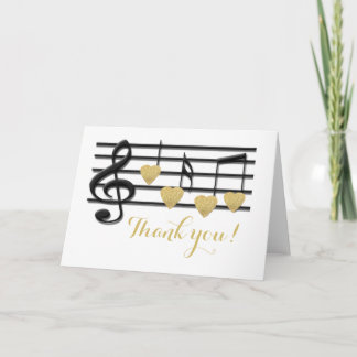 Notas de amor de agradecimiento por la música