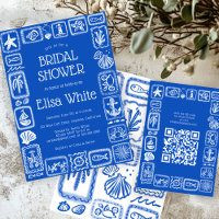 Notas de Amor del Mar Moderno QR Personalizado  Re