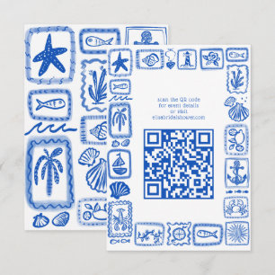 Notas de Amor del Mar Moderno QR Personalizado Re