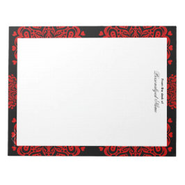 Notas de amor intrincadas - Bloc de notas negro si