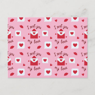 Notas de amor y corazones rosados románticos de Sa