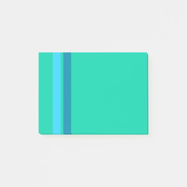 Notas de Aqua Blue Stripes Post-it® (Anverso)