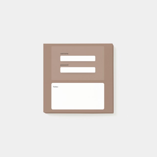 Notas de contraseña de sitio web seguras y conveni (Anverso)