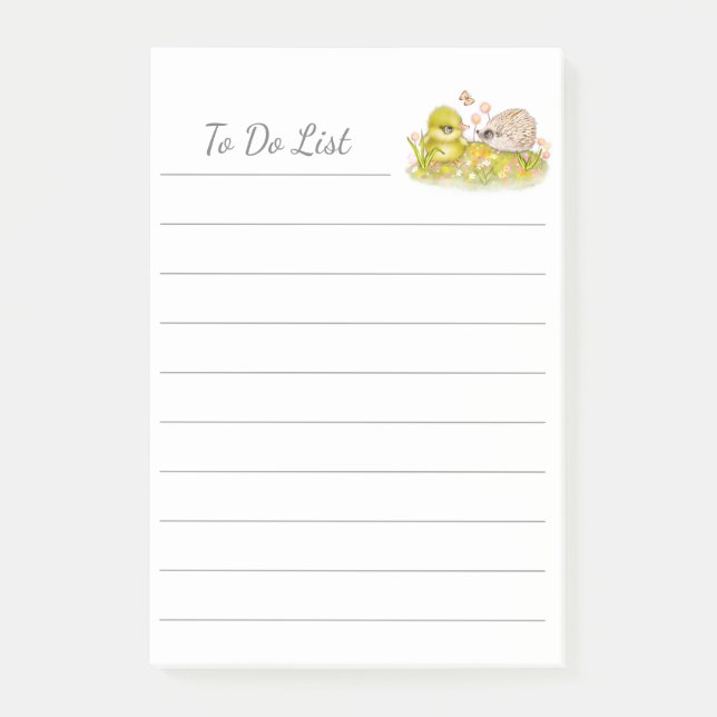 Notas de Duckling Hedgehog Personalize Post-it® (Anverso)