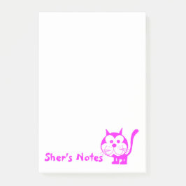 Notas de Fuchsia Cat Post-it