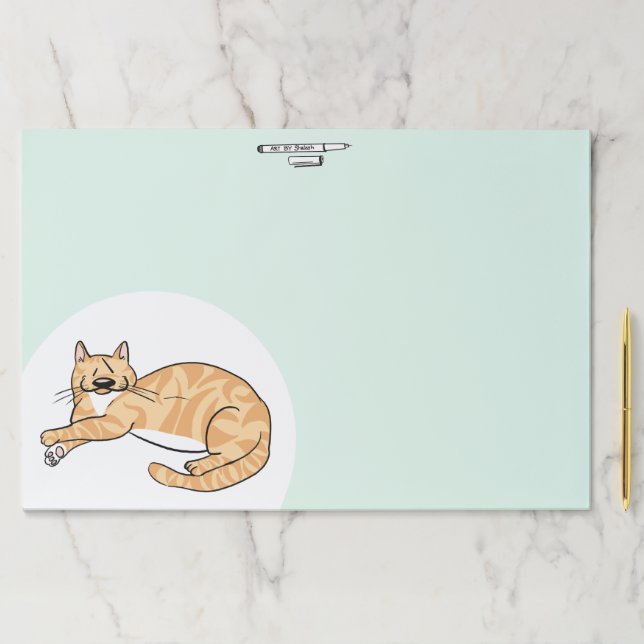 Notas de gatos de naranja Tabby (In situ)