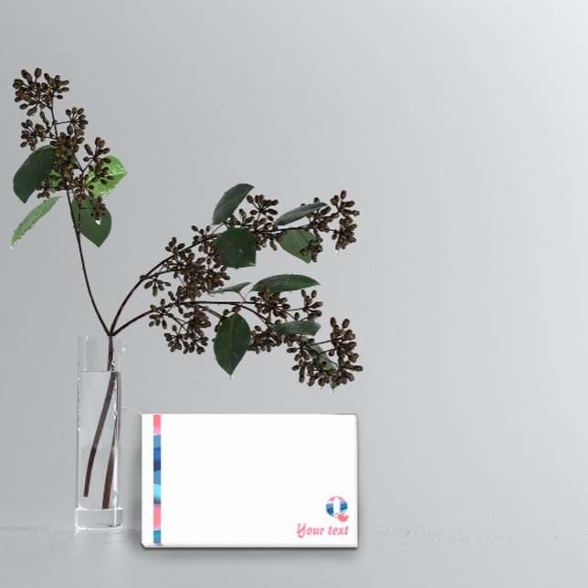 Notas de gradiente azul de coral de monograma inic (Subido por el creador)