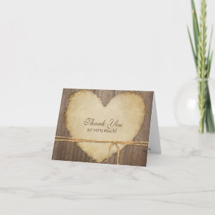 Notas de Heart Thank You de Rustic Wood Fence Boar
