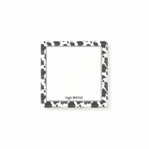 Notas de impresión de vaca negrita personalizadas