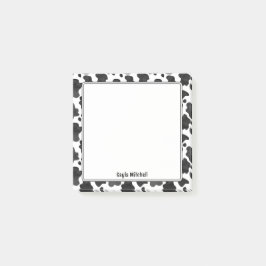 Notas de impresión de vaca negrita personalizadas