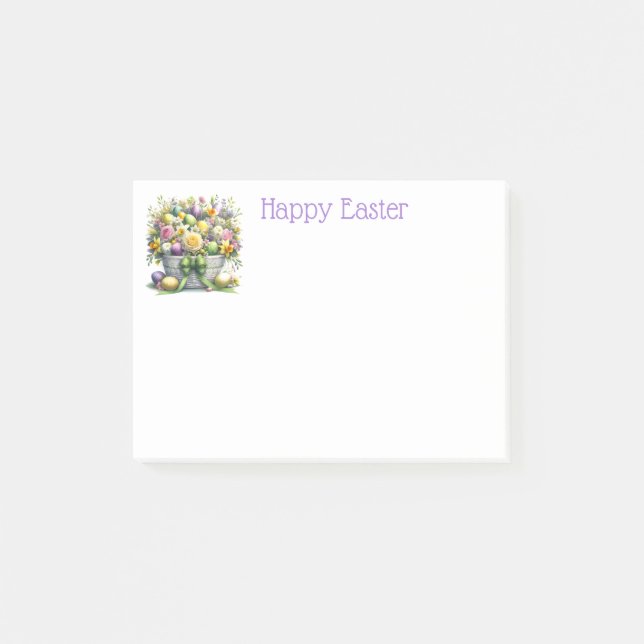 Notas de la cesta de flores de Pascua (Anverso)