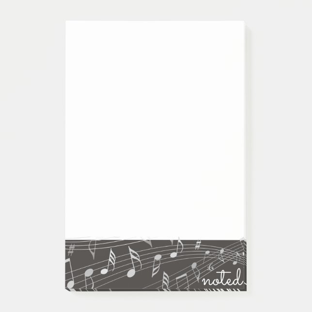 Notas de la hoja de notas musicales Notas posterio (Anverso)