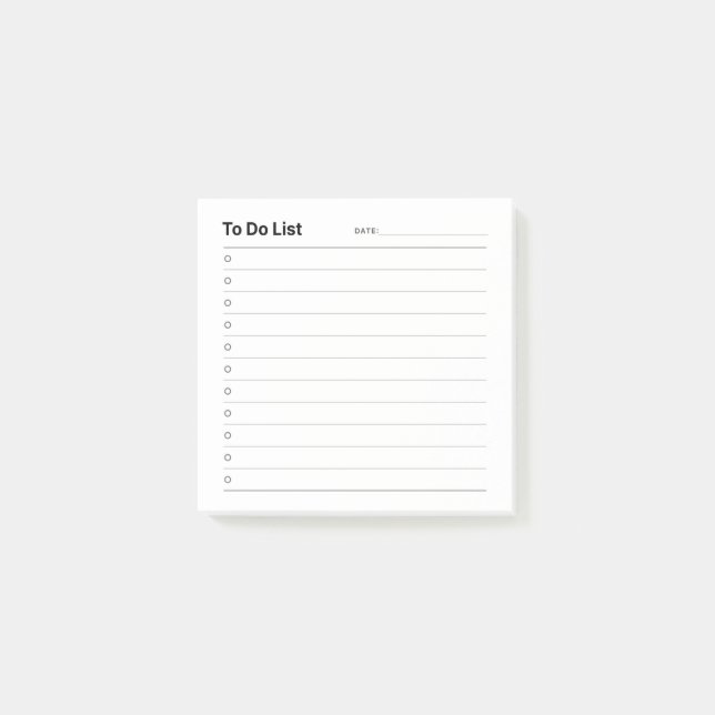 Notas de la lista de tareas pendientes (Anverso)