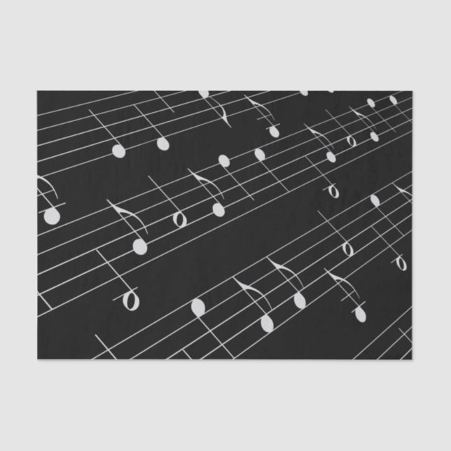 Notas de la música blanca sobre papel de tejidos n (Anverso)