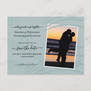 Notas de la música de Sea Glass Save the Date Post