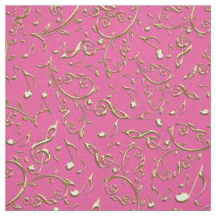 Notas de la música del oro sobre su tela de