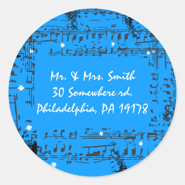 Notas de la música Respuesta del Pegatina Sello de (Anverso)