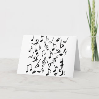 Notas de la música Tarjeta de cumpleaños - Texto d