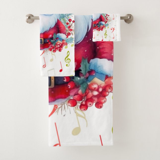 Notas de la música verde roja y Santa Claus (In situ)