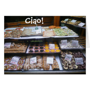 Notas de la pastelería de Roma Italia, ¡Ciao! (en