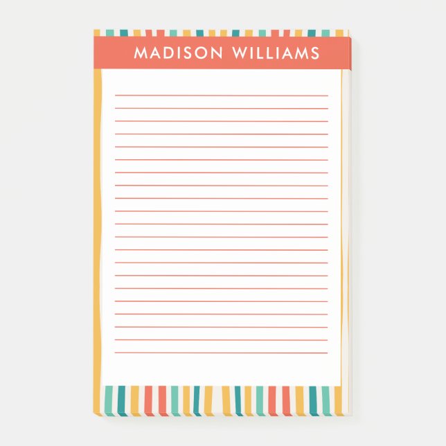 Notas de líneas coloreadas (Anverso)