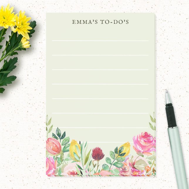 Notas de lista de floral enlazadas personalizadas  (Subido por el creador)